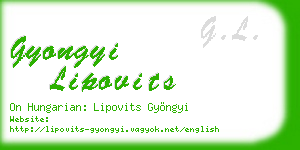 gyongyi lipovits business card