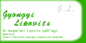 gyongyi lipovits business card